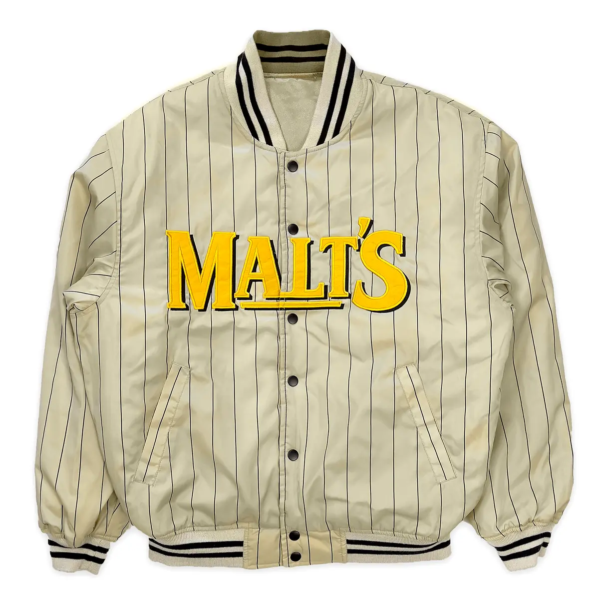 Retro Japan Suntory Reversible Malts Baseball Pin Stripe Stadium Varsity Jacket 1