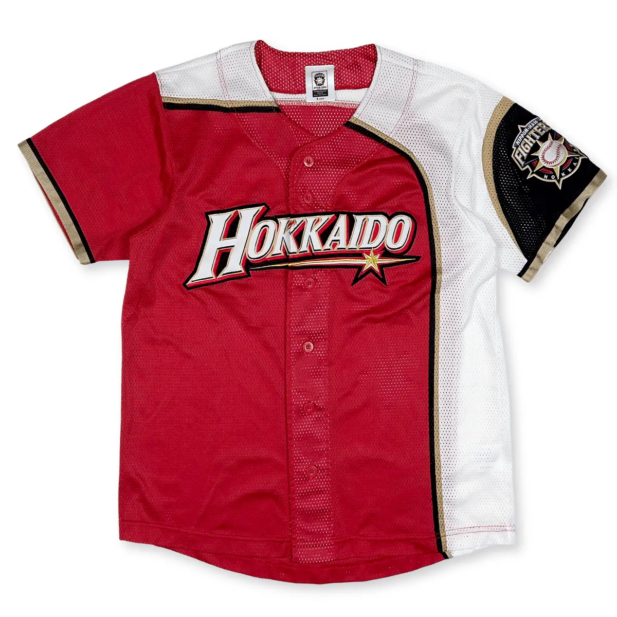 Retro Japan We Love Hokkaido Nippon Ham Fighters Knit Jersey 2013 Red 1
