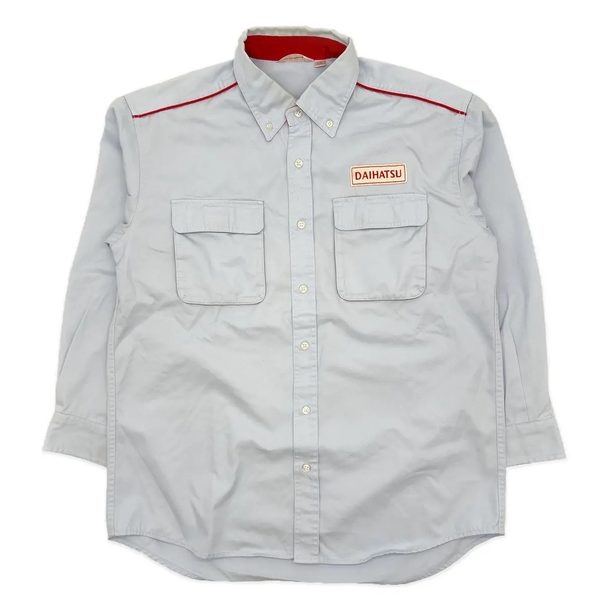 Retro Jdm Daihatsu Technician Mechanic Long Sleeve Staff Shirt Blue 1