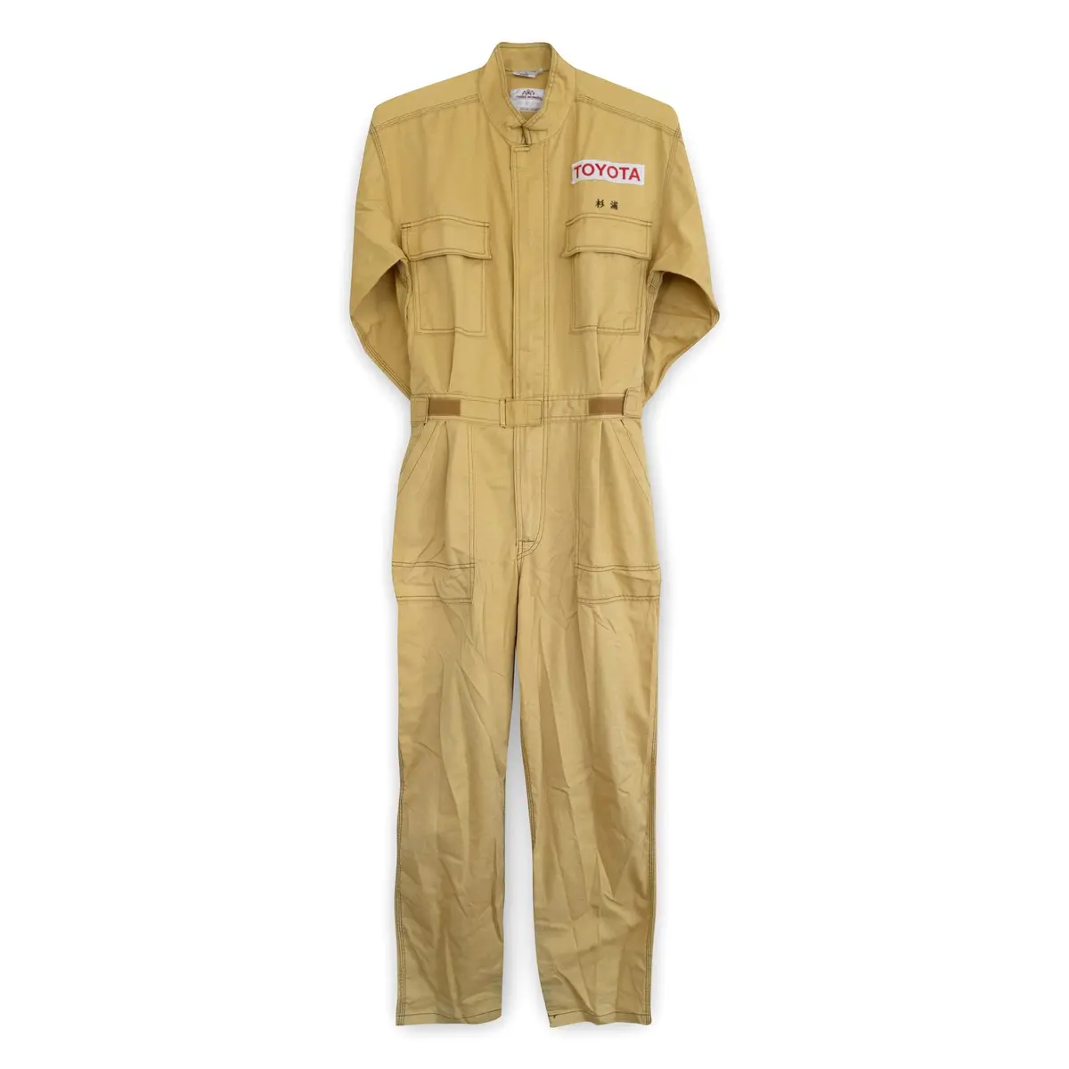Retro Jdm Toyota Corporate Coveralls Summer Tsunagi Mechanic Suite Brown 1