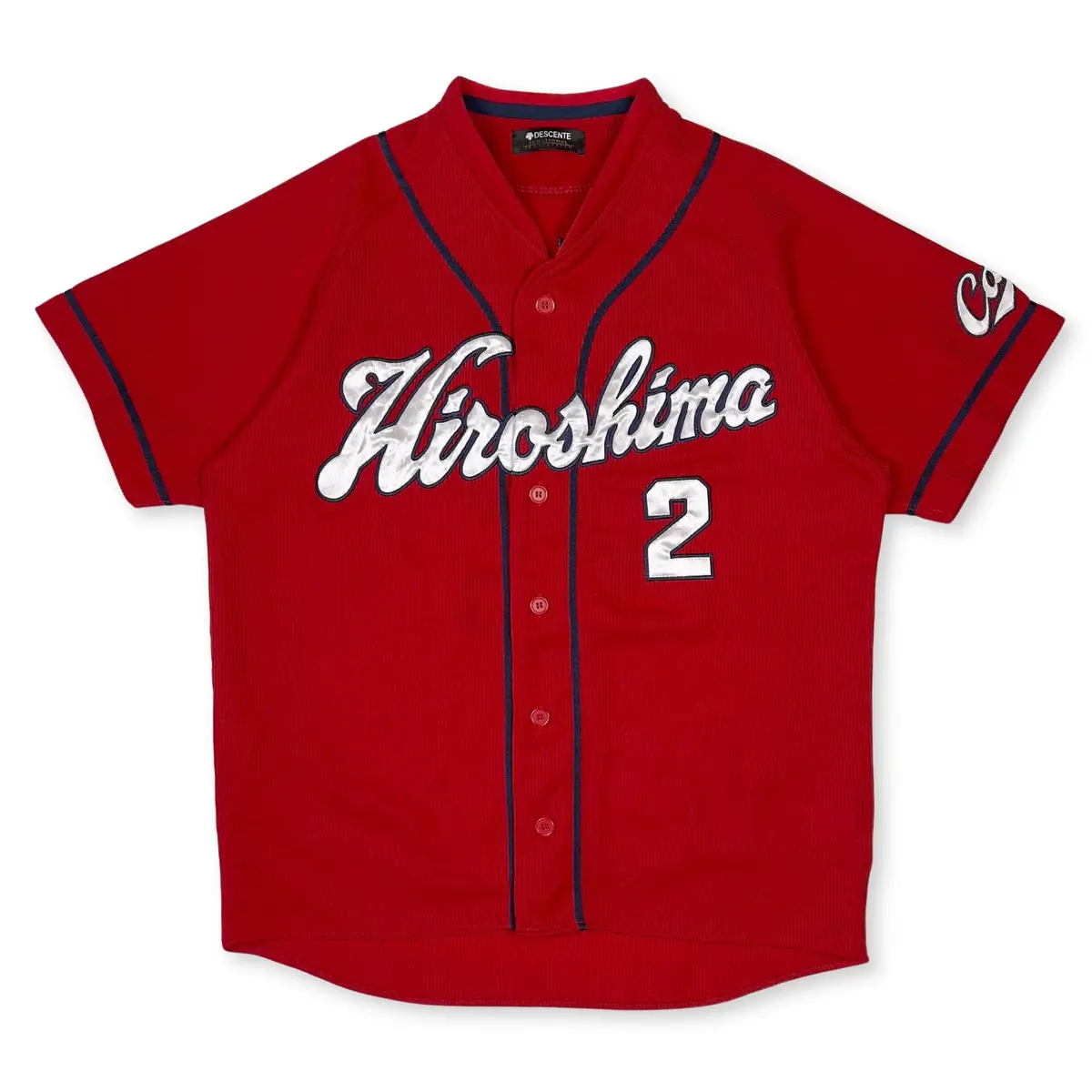 Retro Npb Japan Hiroshima Carp Baseball Knit Jersey Kosuke Tanaka Red 1