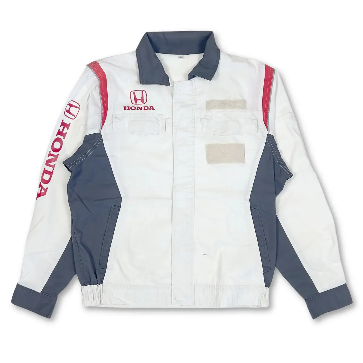 Retro Showa Era 1990S Jdm Japan Honda Motors Mechanic Jacket White 1