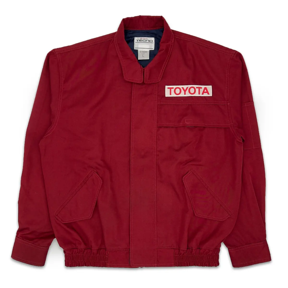 Retro Showa Era Japan Jdm Toyota Tecno Mechanics Uniform Jacket Red 1