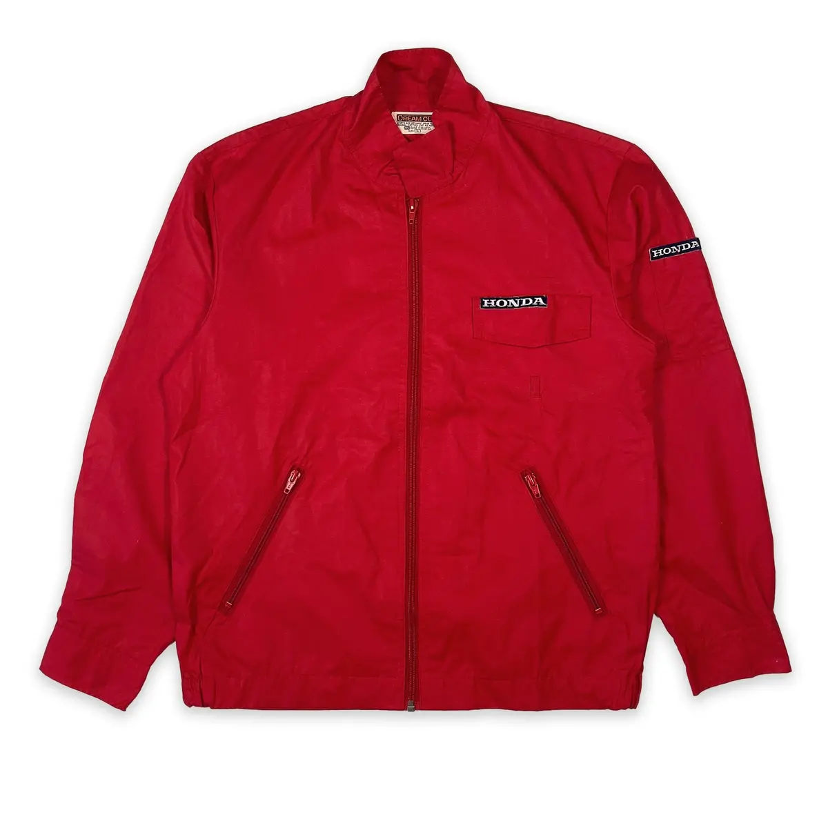 Retro Showa Era Jdm Japan Honda Pit Crew Team Jacket Red 1