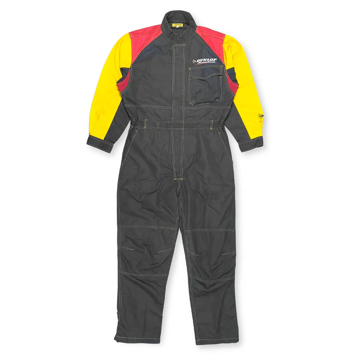 Retro Showa Jdm Dunlop Motorsport Pit Crew Summer Coveralls Tsunagi Black 1
