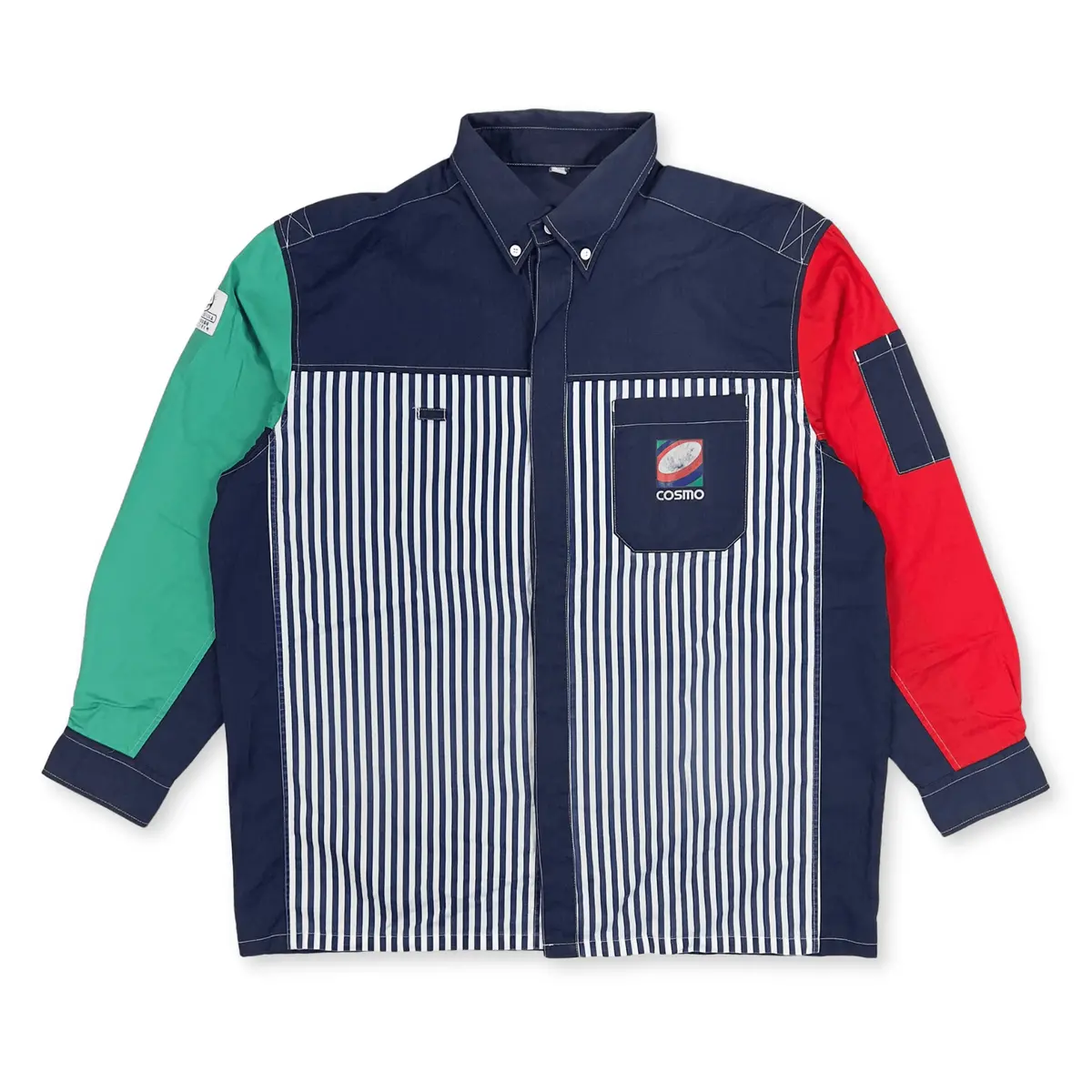 Retro Vintage Showa Jdm Japan Cosmo Gas Station Staff Workwear Shirt 1