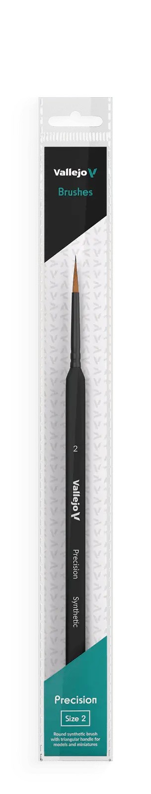 Vallejo Brushes - Precision - Round Synthetic Brush Triangular Handle No.2 1