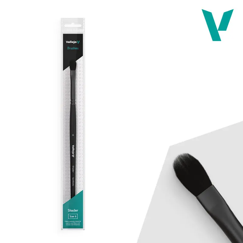 Vallejo Brushes - Shader - Filbert Shader Flat Synthetic Brush No. 6 1
