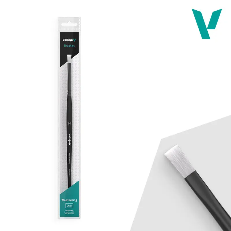 Vallejo Brushes - Weathering Flat - Synthetic Brush Small 1
