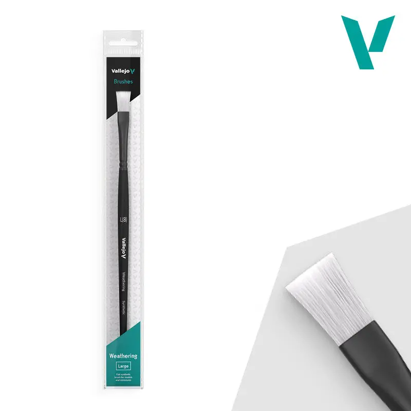 Vallejo Brushes - Weathering Flat - Synthetic Brush Large 1