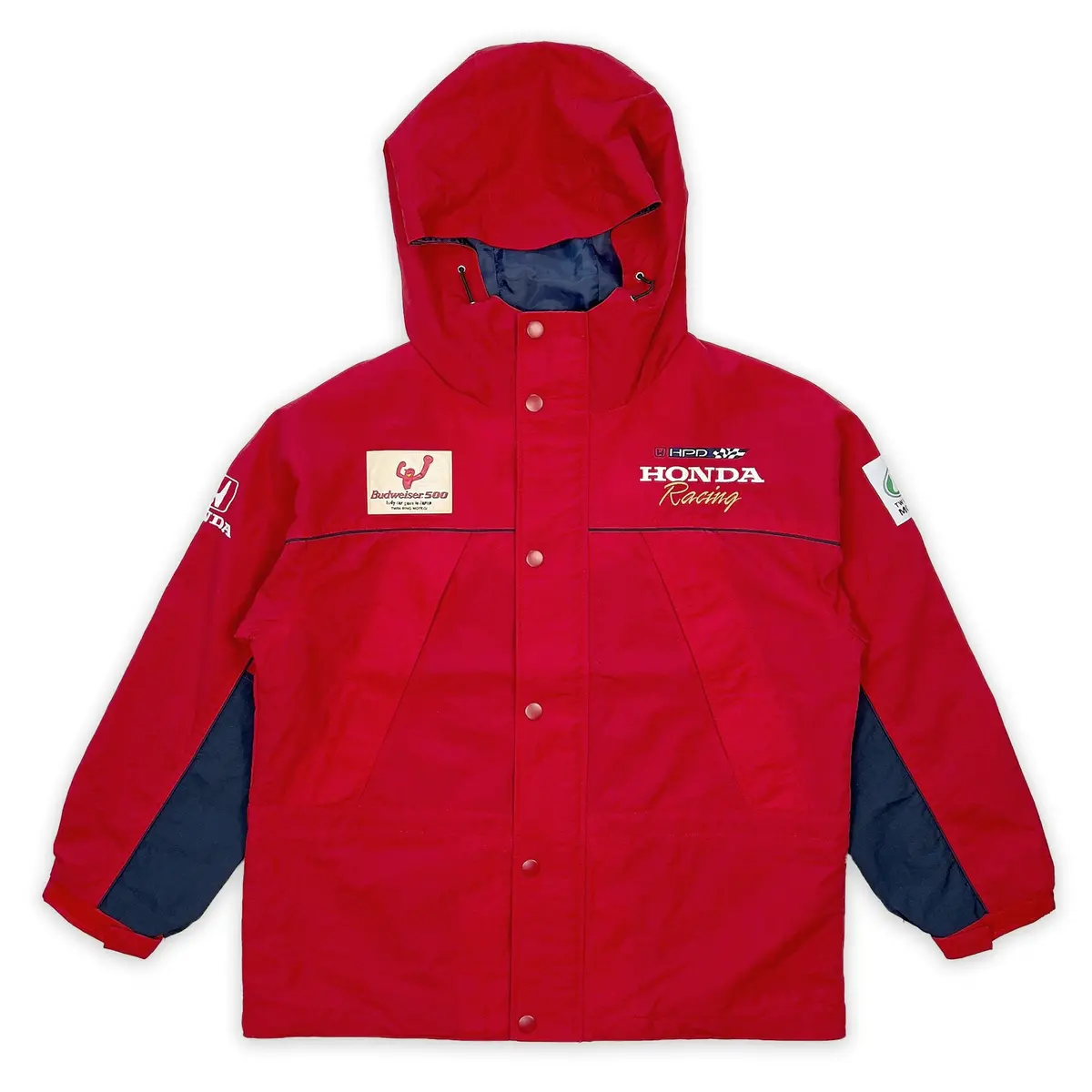Vintage 90S Hpd Honda Racing Cart Budweiser Twin Motegi Ring Jacket 1