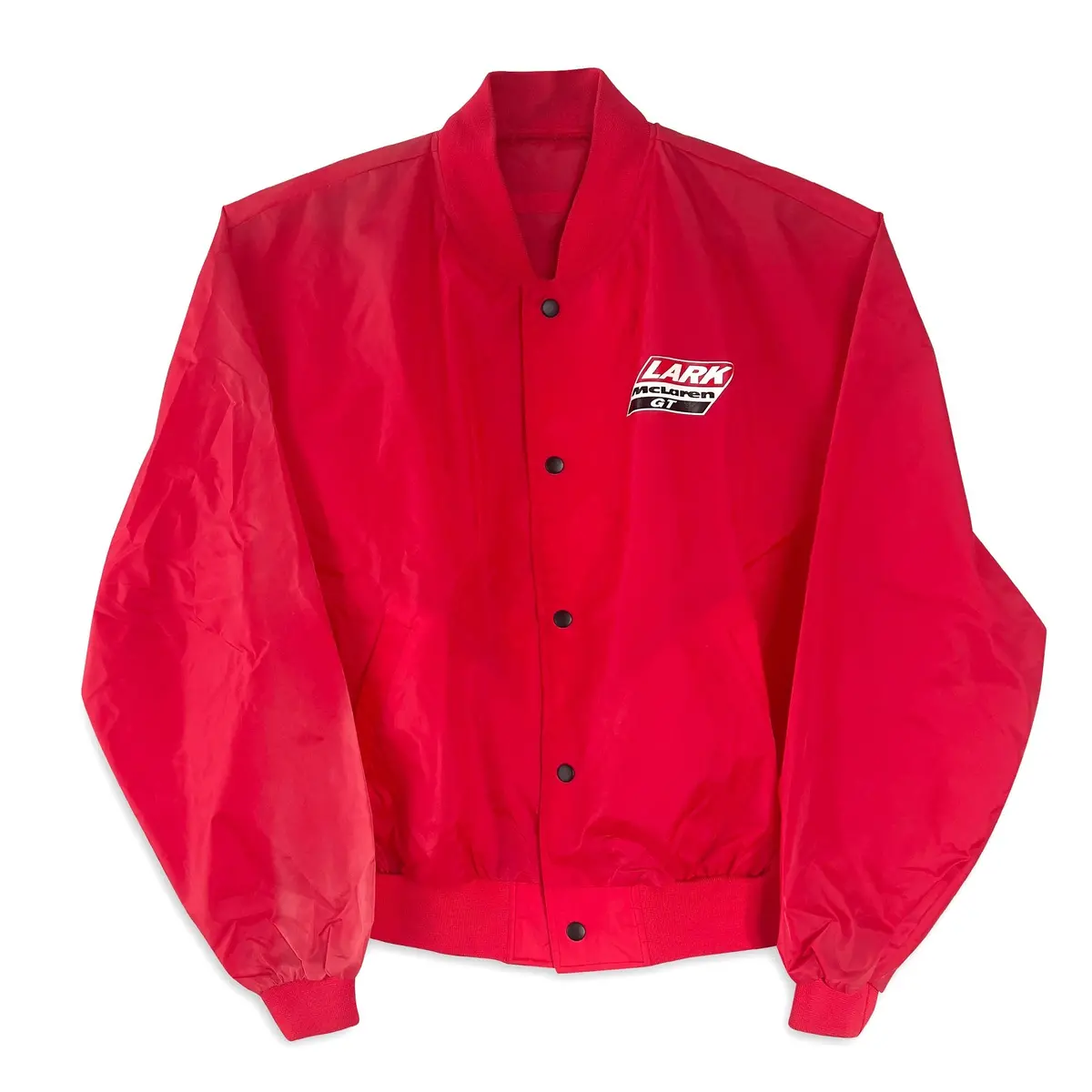 Vintage Genuine Japan 1990S Lark Mclaren Gtr F1 Racing Team Jacket Red 1