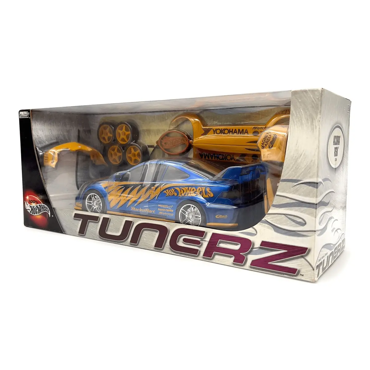 Vintage Hot Wheels Tunerz Racing Hart Acura Rsx Diecast Car Blue 1:18 1