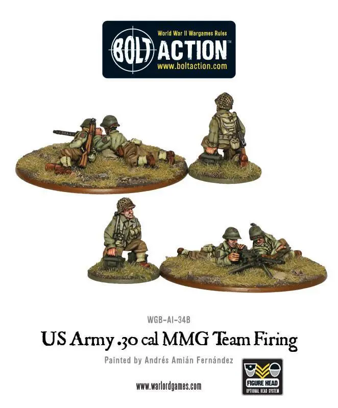 Us Army 30 Cal Mmg Team Firing (Blister) 1