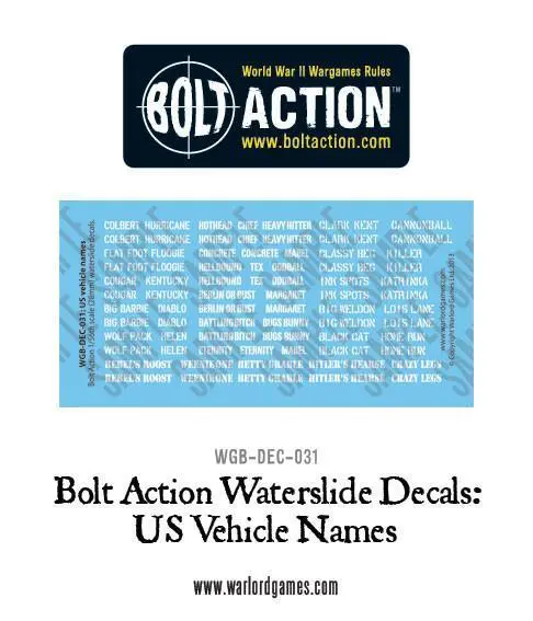 Us Vehicle Names Decals 1