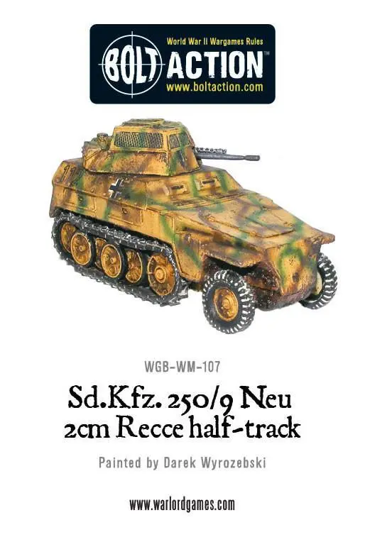 Sd.Kfz 250/9 Neu 2Cm Recce Half Track (Pack) 1