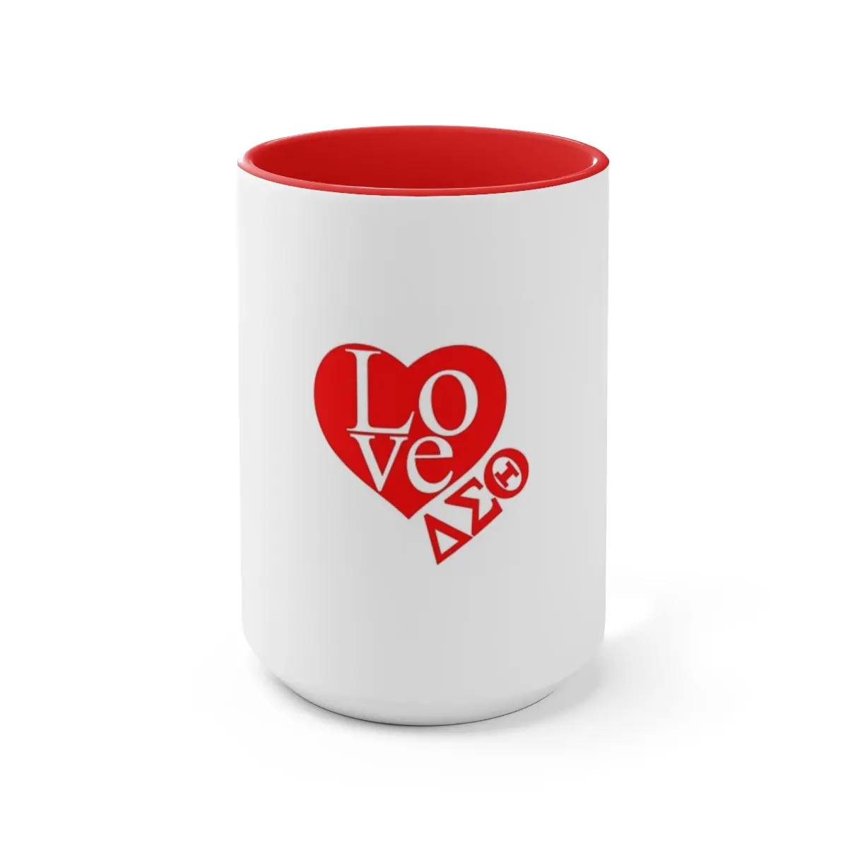 Delta Sigma Theta Sorority Two-Tone Coffee Mugs, 15Oz 1