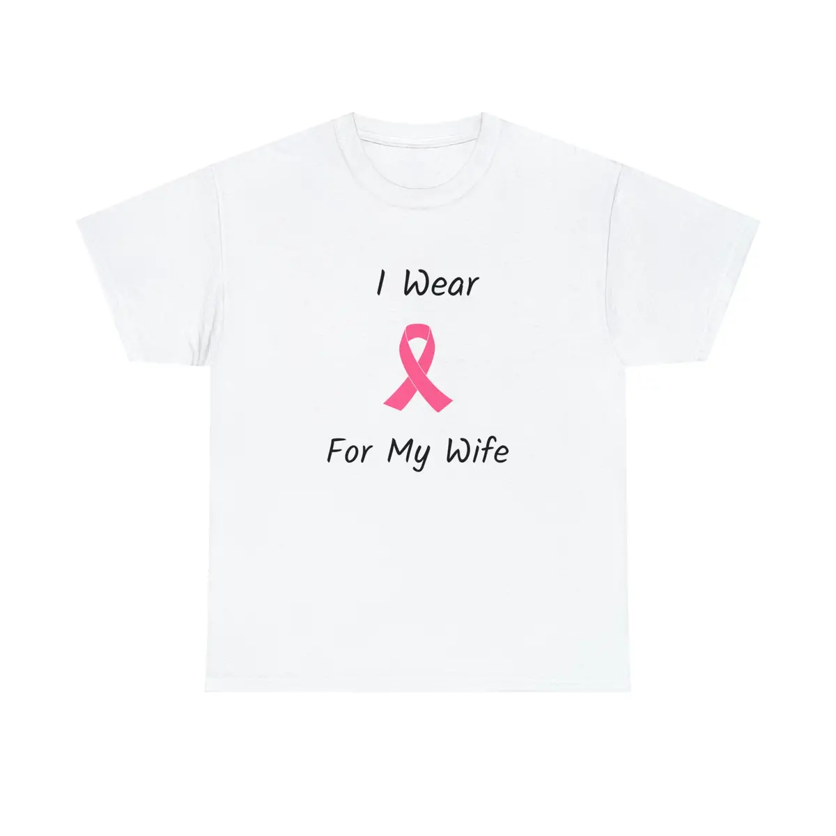 Breast Cancer Awareness Hope Cotton T-Shirt (Wife) 1