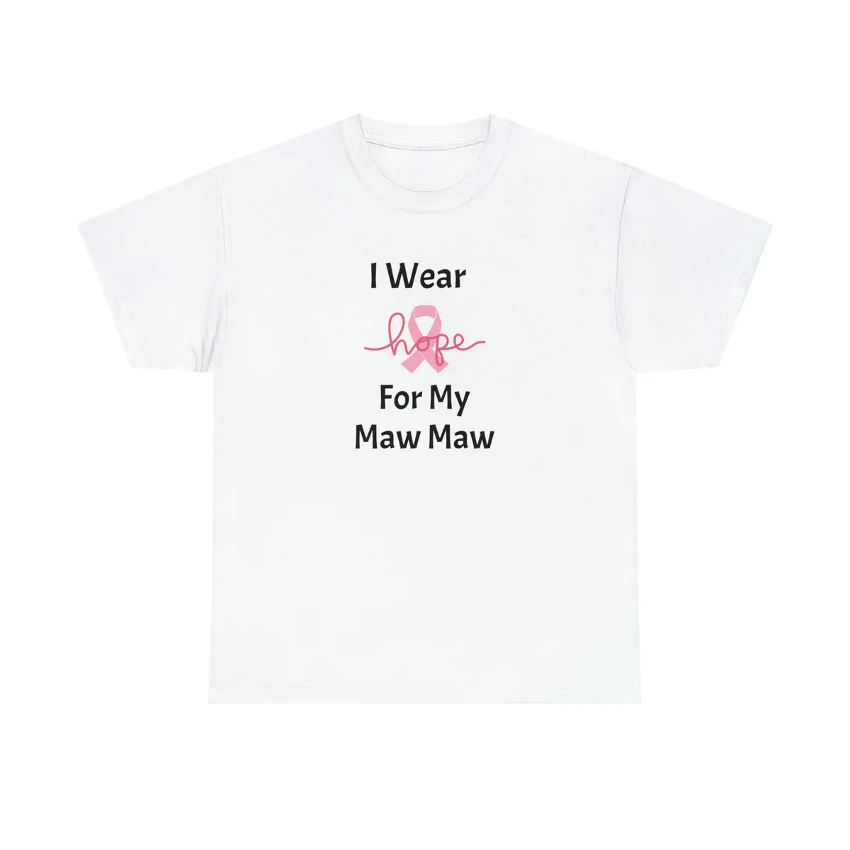 Breast Cancer Awareness Hope Unisex Heavy Cotton Tee 1