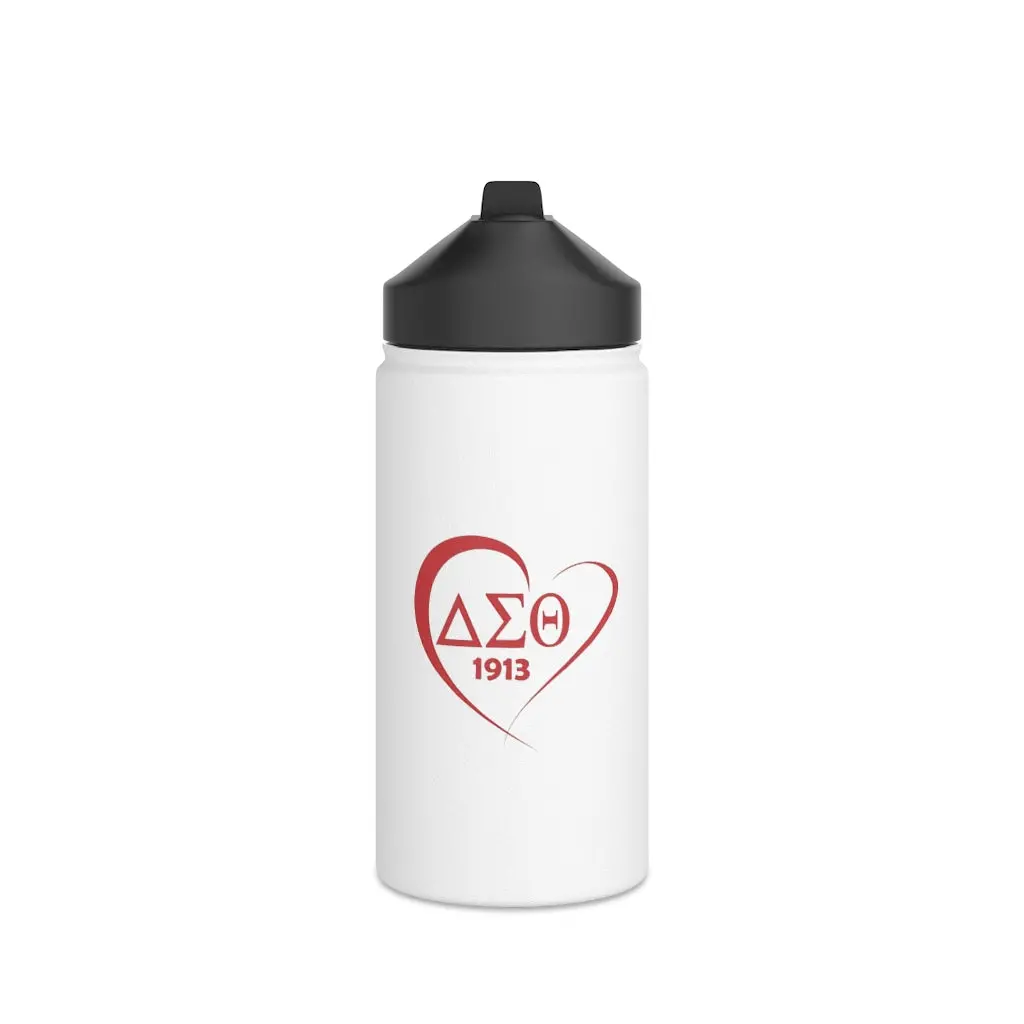 Delta Sigma Theta Stainless Steel Water Bottle, Standard Lid 1