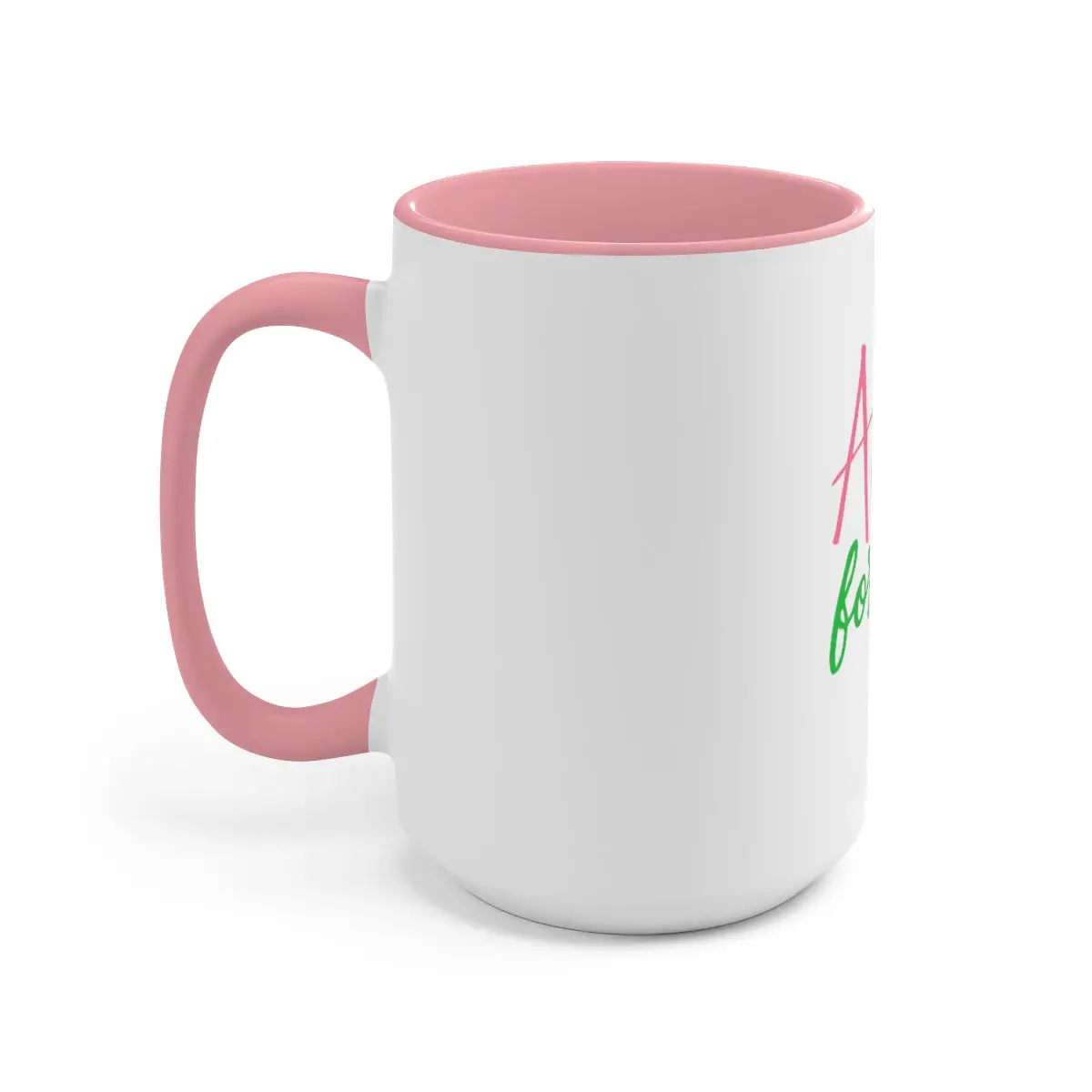Alpha Kappa Alpha Two-Tone Coffee Mugs, 15Oz 1
