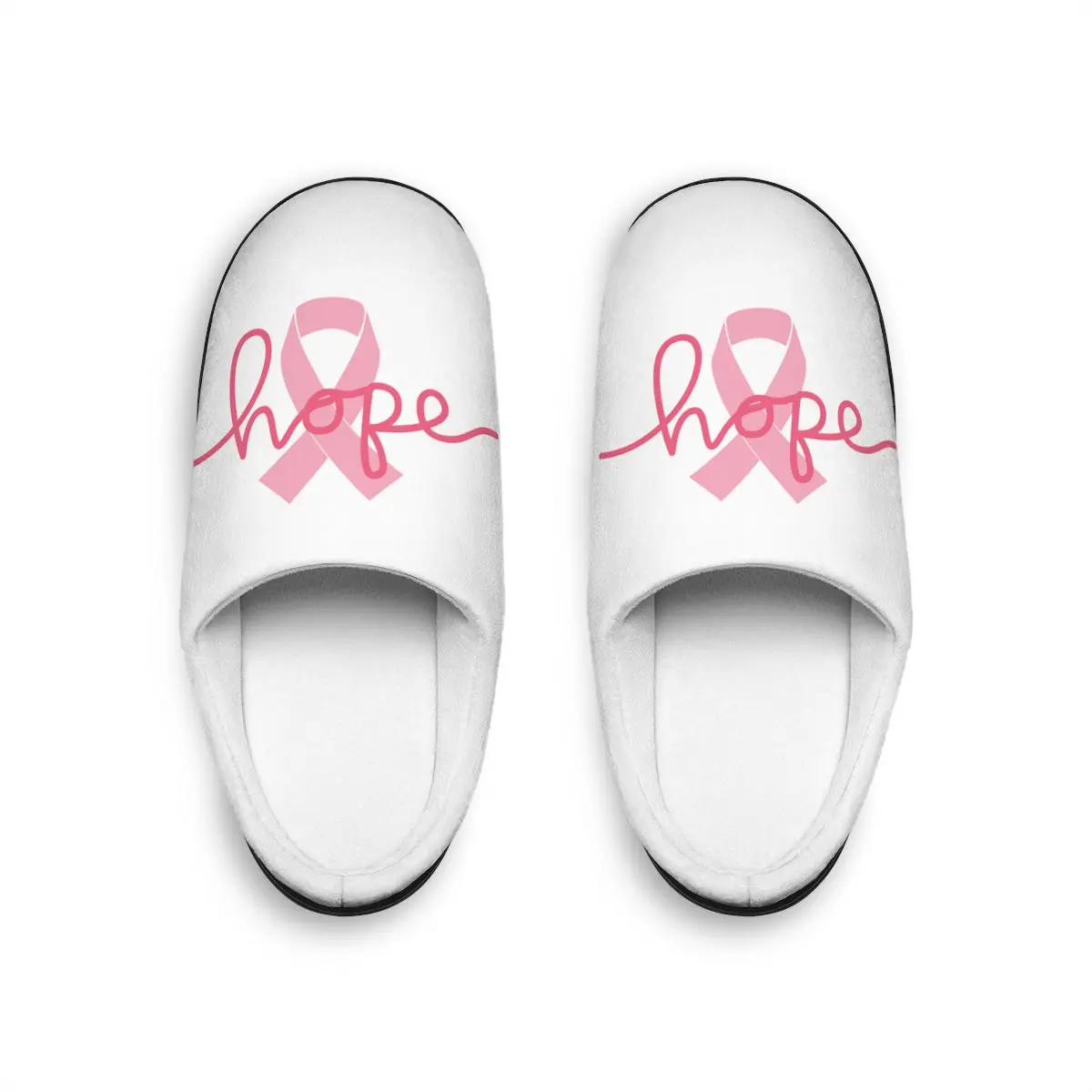 Breast Cancer Awareness Hope Women's Indoor Slippers 1