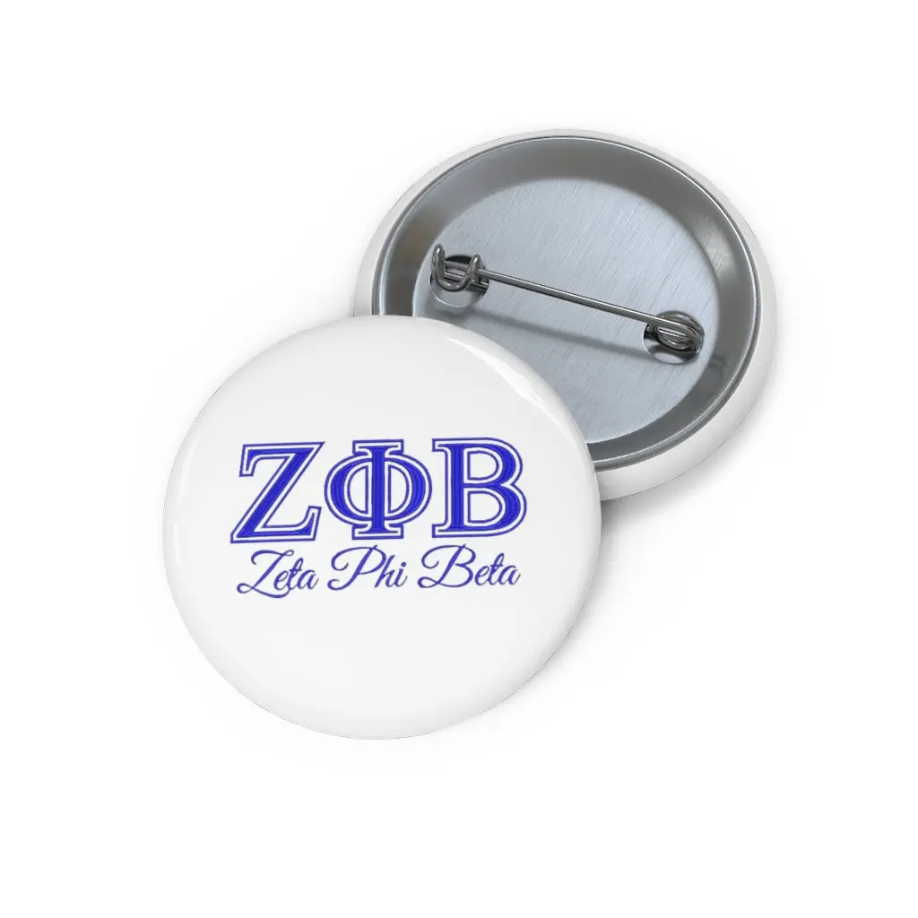 Zeta Phi Beta Custom Pin Buttons 1