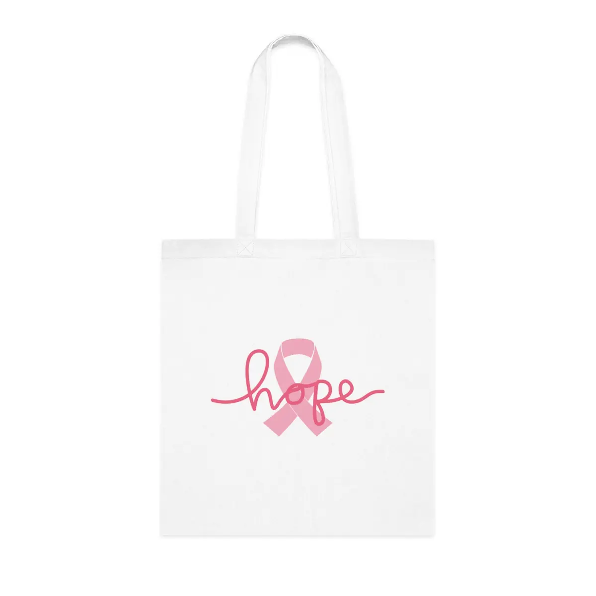 Breast Cancer Awareness Hope Cotton Tote 1