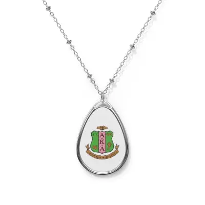 Alpha Kappa Alpha (Aka) Oval Necklace 1