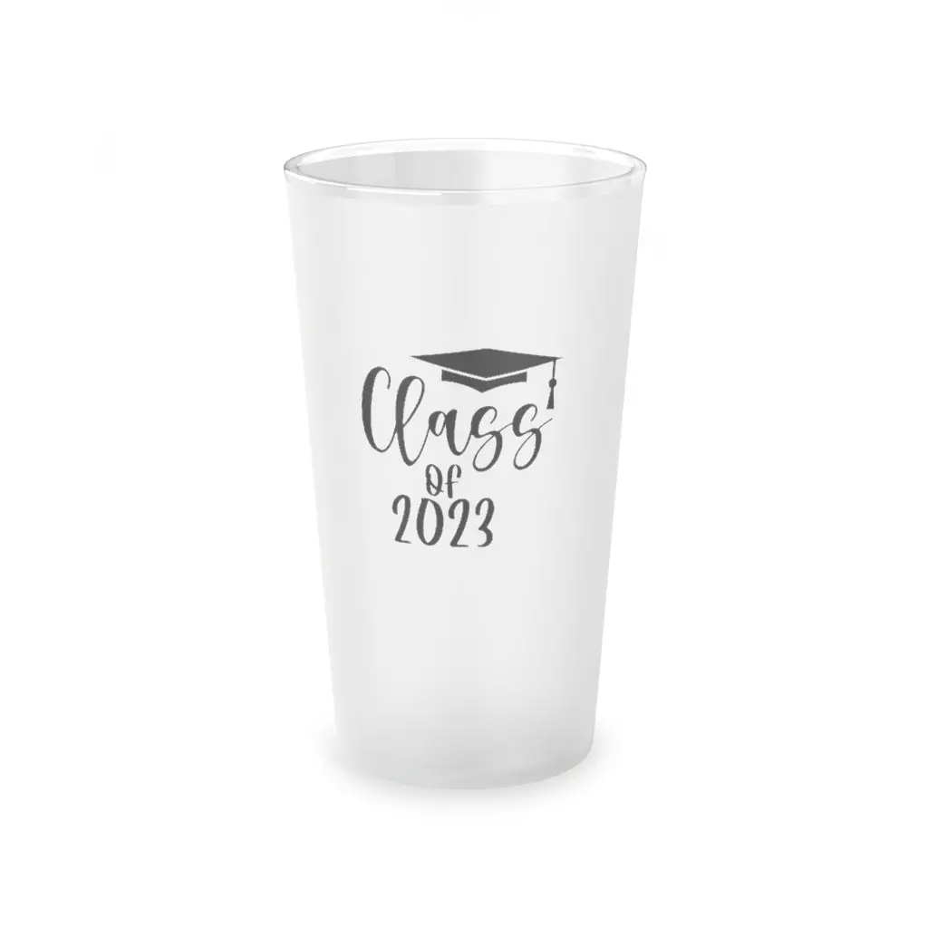 Class Of 2023 Frosted Pint Glass, 16Oz 1