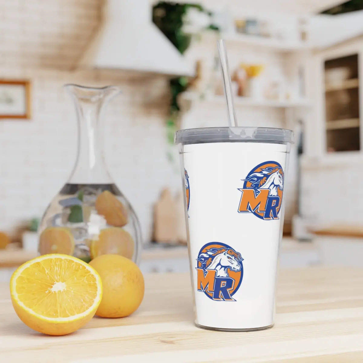 Marvin Ridge Hs Plastic Tumbler With Straw 1