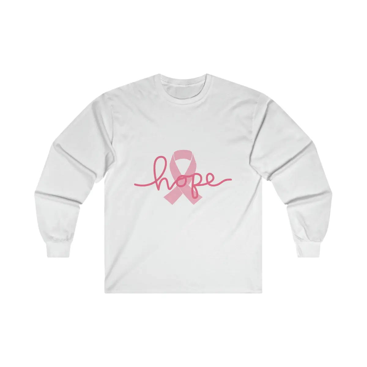 Breast Cancer Awareness Hope Ultra Cotton Long Sleeve Tee 1
