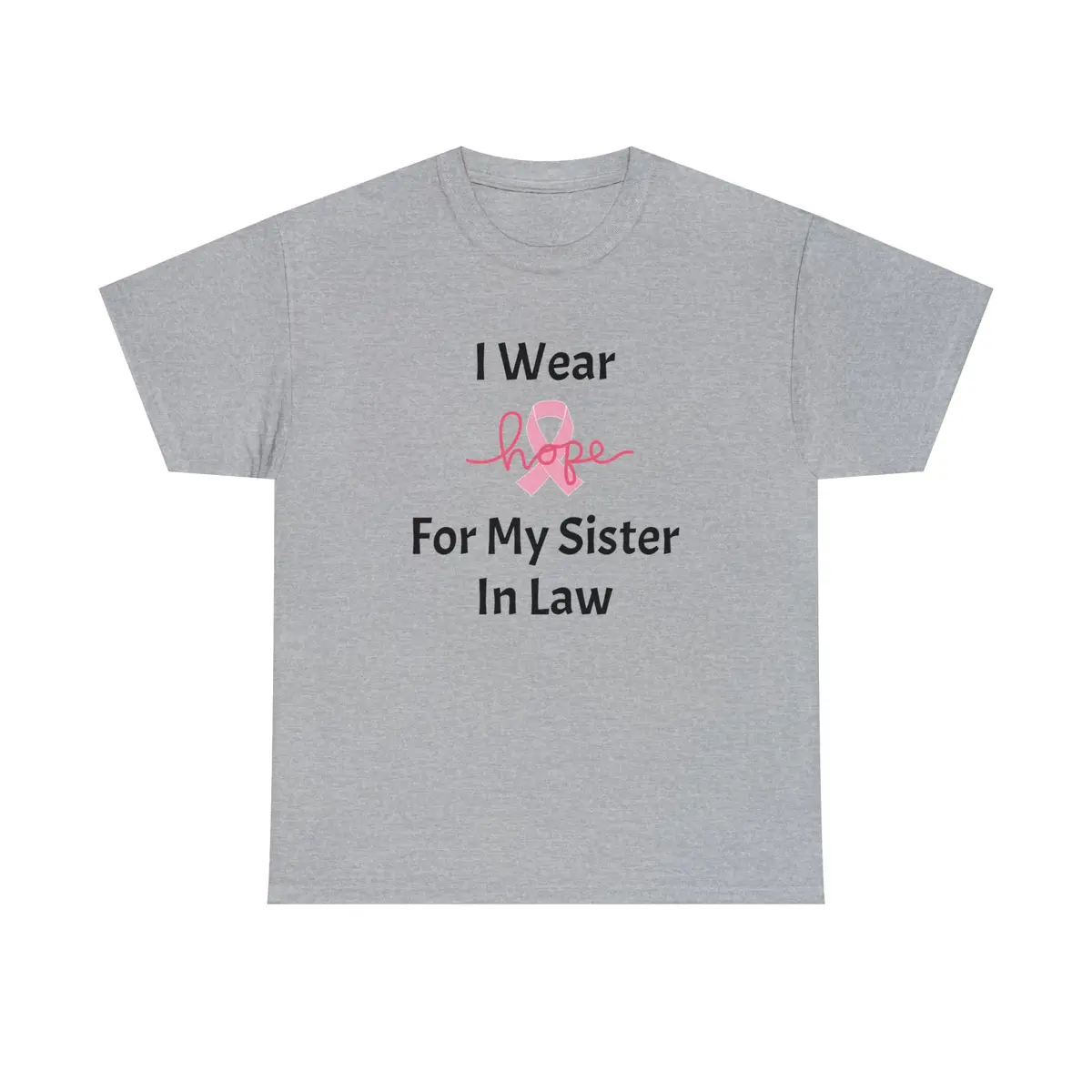 Breast Cancer Awareness Hope Unisex Heavy Cotton Tee 1
