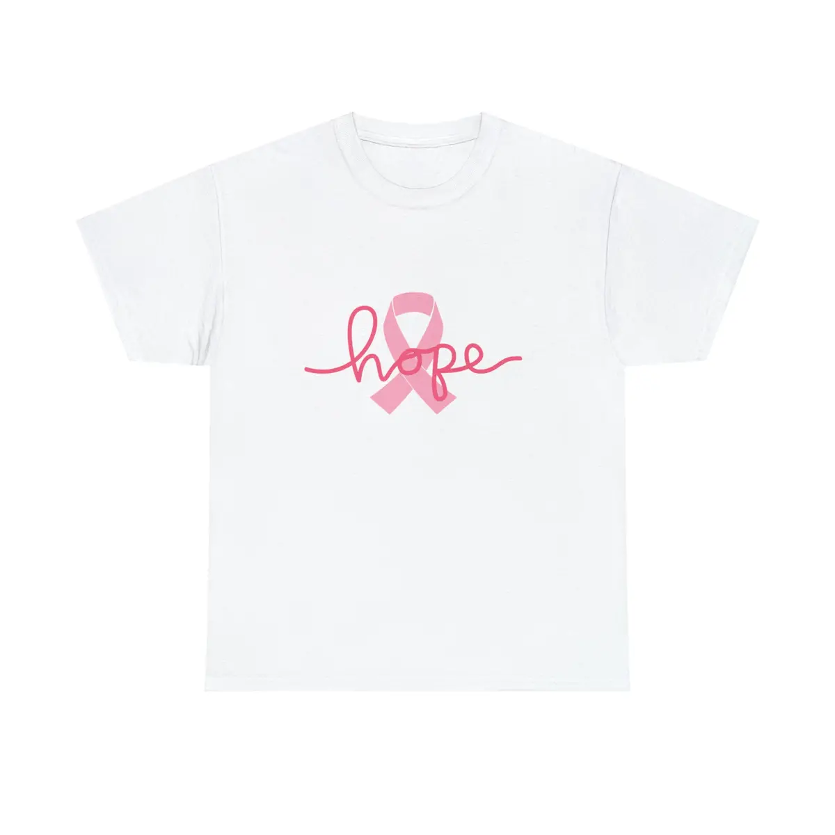 Breast Cancer Awareness Hope Unisex Heavy Cotton Tee 1