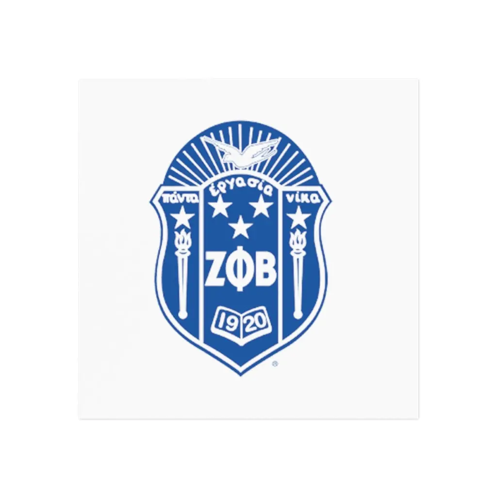 Zeta Phi Beta Car Square Magnet 1