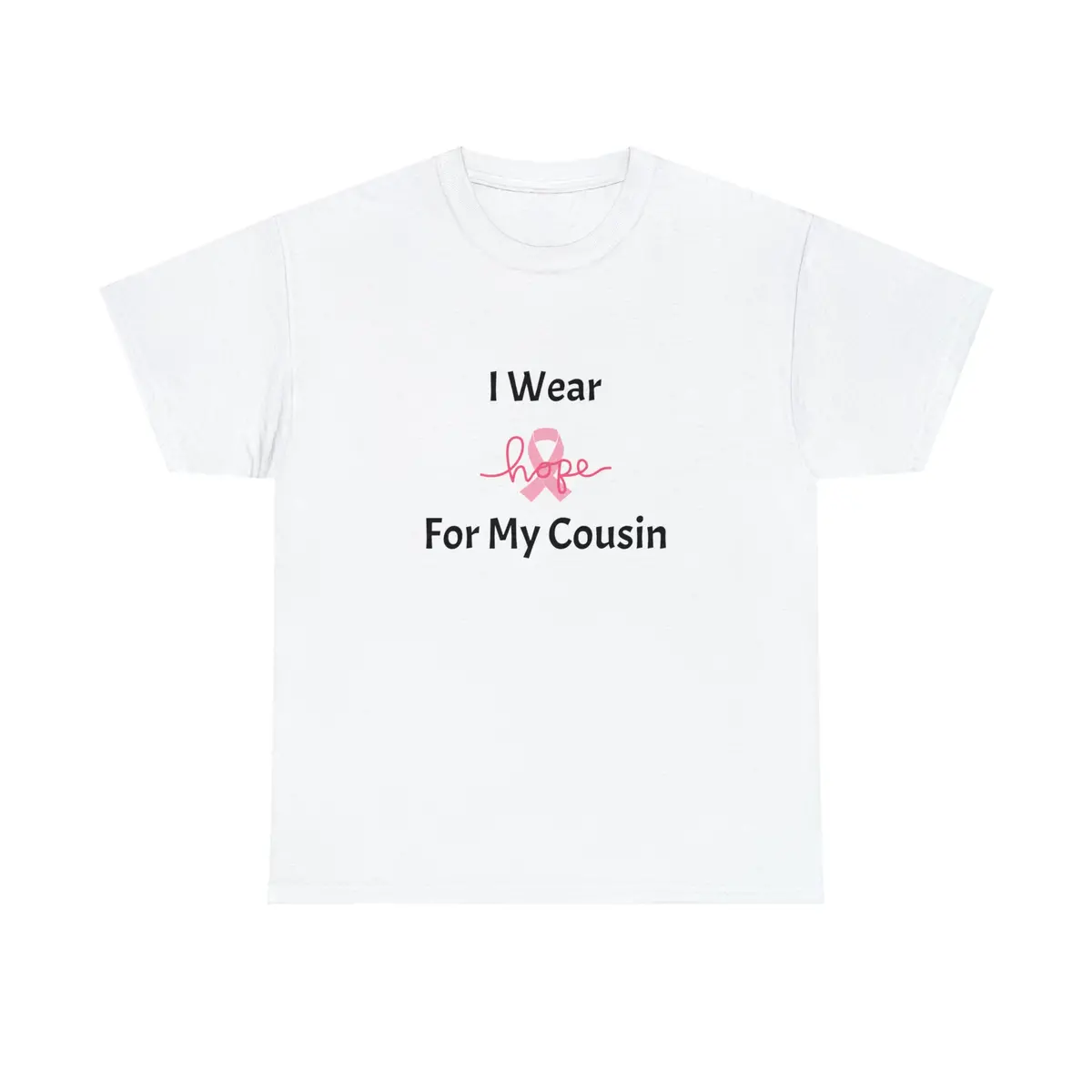Breast Cancer Awareness Unisex Heavy Cotton Tee (Cousin) 1