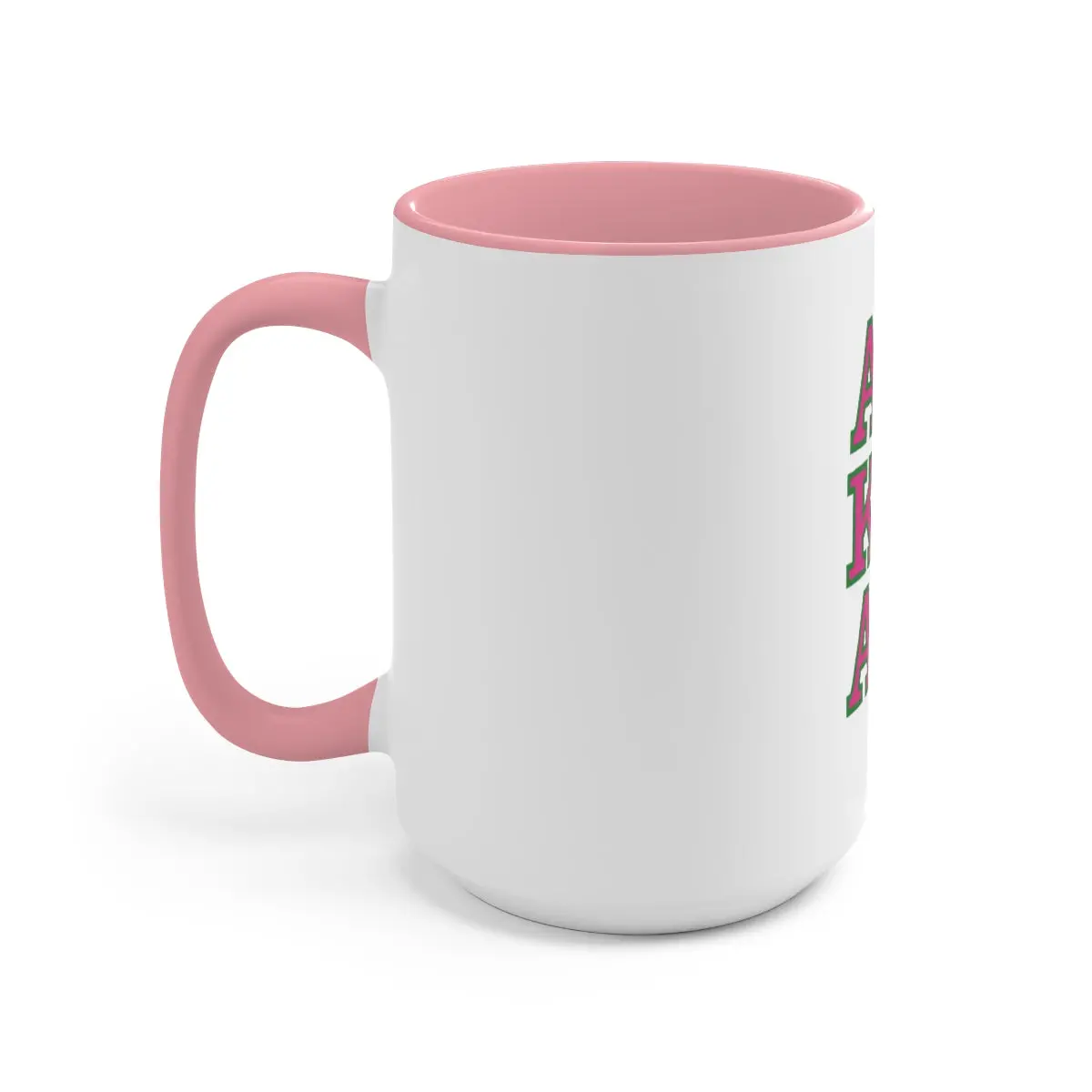 Alpha Kappa Alpha Two-Tone Coffee Mugs, 15Oz 1