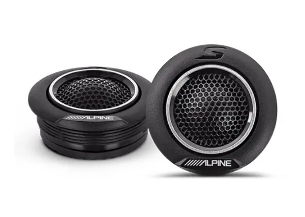 Alpine S2-S10tw : 1" Cloth Dome Tweeters, 80W Rms 1